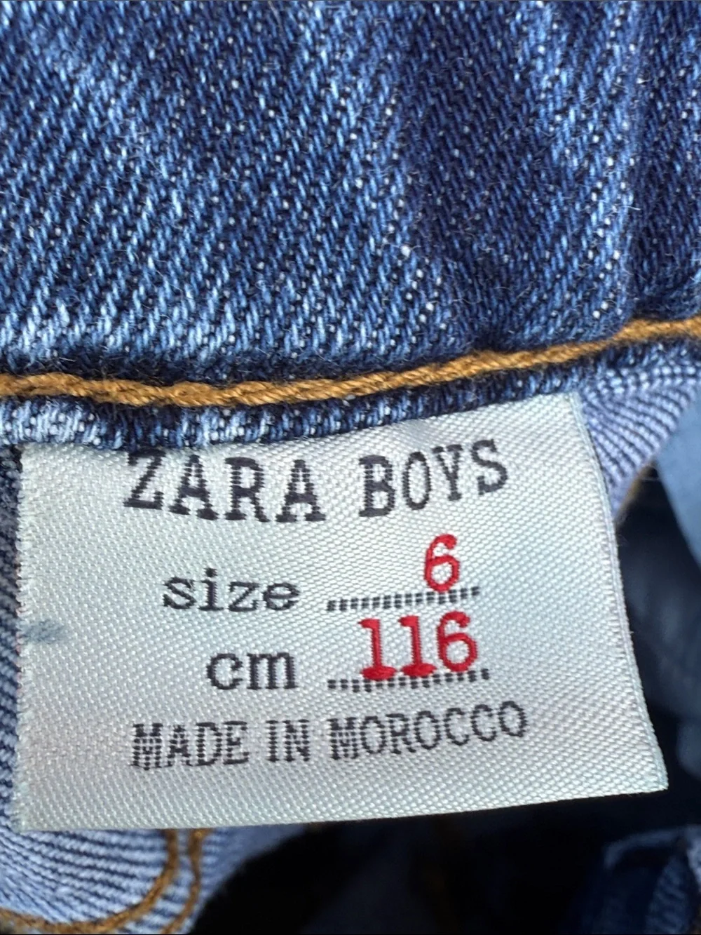Zara Boys Distressed Patched Skinny Denim Jeans Blue Size 6